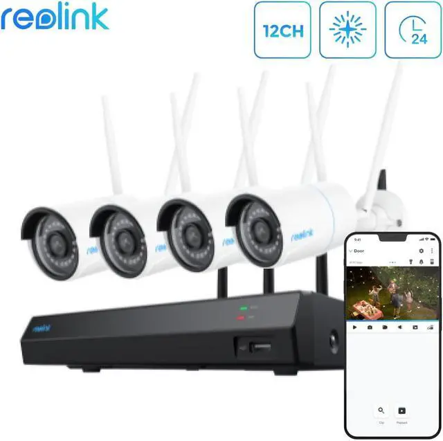 Main image of Reolink RLK12-500WB4 5MP WiFi Surveillance Cameras System with 24/7 Recording, 4Pcs 2K+ Security IP Camera 12CH NVR with 1TB HDD Smart Person Vehicle Animal Detection