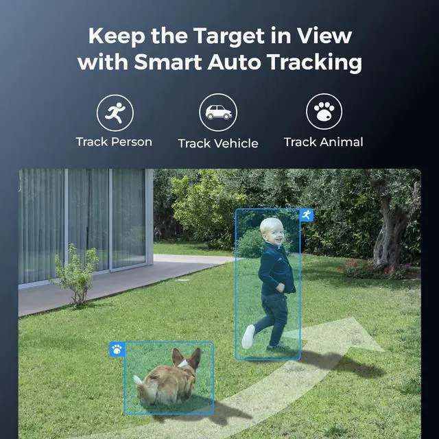 Alt view image 3 of 7 - Reolink 4K HD Surveillance WiFi Camera System 8MP Auto Tracking for 24/7 Person/Vehicle/Animal Detection, 4Pcs 2.4/5GHz Dual-Band Wi-Fi 6 PT Cameras with 12-Channel NVR 2TB HDD
