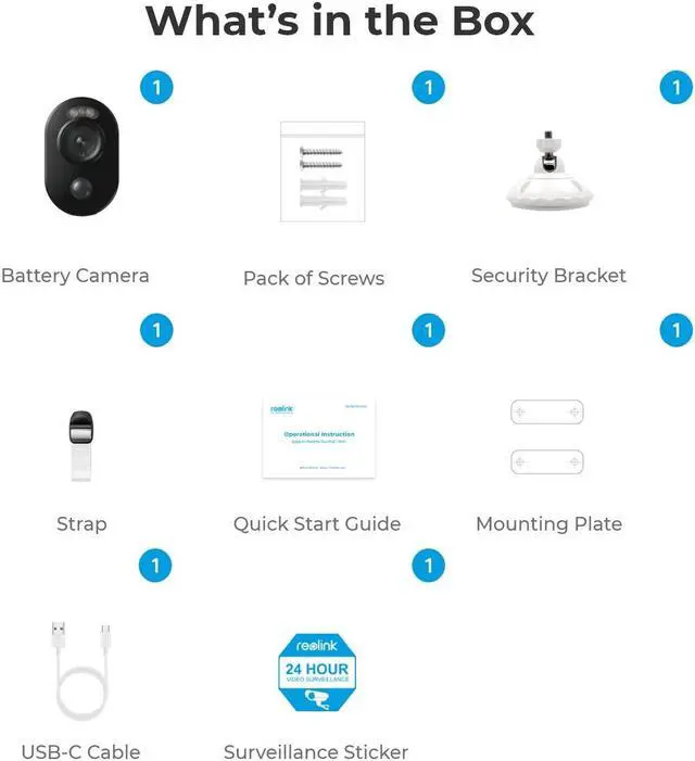 Alt view image 7 of 7 - Reolink Argus 3E WiFi Battery Security Camera 2K 3MP Cameras for Home Security Indoor Outside, No Extra Subscription Fee, Smart Detection, Rechargeable Battery Powered, Home Hub Compatible