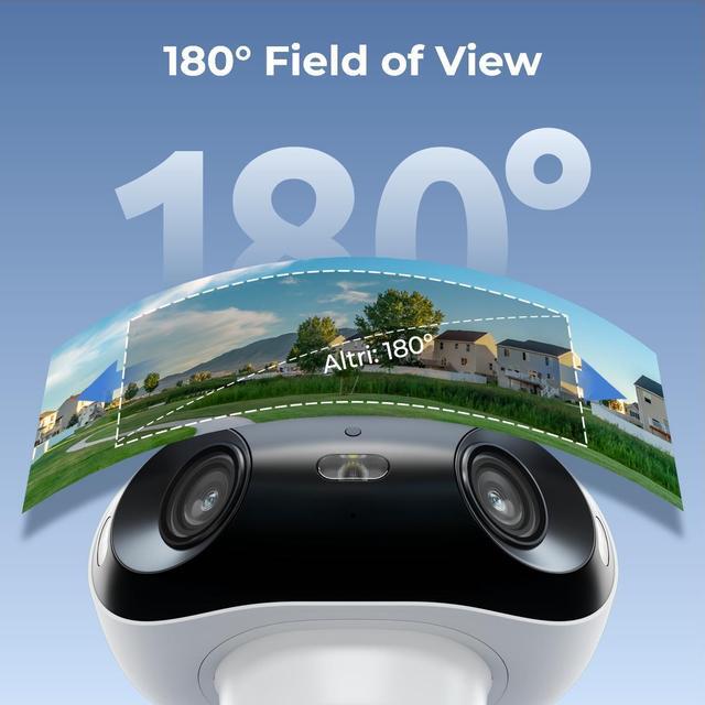 Alt view image 5 of 7 - Reolink Argus 4 Pro 4K Solar Security Camera, ColorX Night Vision, 180° Blindspot-Free View, Wireless Outdoor Camera with Dual-Band Wi-Fi 6, Smart AI Detection, Home Hub Compatible