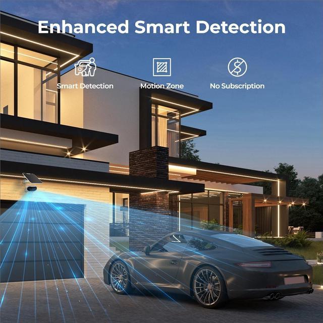 Alt view image 7 of 7 - Reolink Argus 4 Pro 4K Solar Security Camera, ColorX Night Vision, 180° Blindspot-Free View, Wireless Outdoor Camera with Dual-Band Wi-Fi 6, Smart AI Detection, Home Hub Compatible