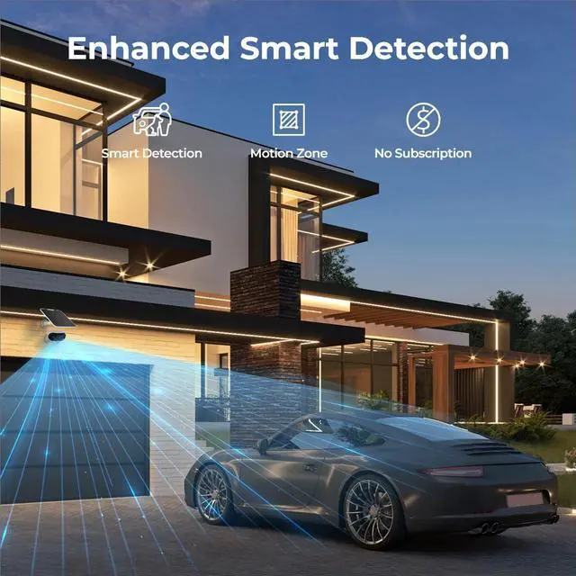Alt view image 5 of 7 - Reolink Argus 4 Pro with With 6W Black Solar Panel 4K Battery Camera ColorX Night Vision, 180° Blindspot-Free View, Outdoor Camera with Dual-Band Wi-Fi 6, Smart AI Detection, Home Hub Compatible