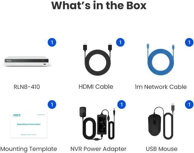 Alt view image 7 of 7 - Reolink RLN8-410 White 8-Channel PoE NVR for 24/7 Reliable Recording  Support up to 16MP 2TB HDD Built-in
