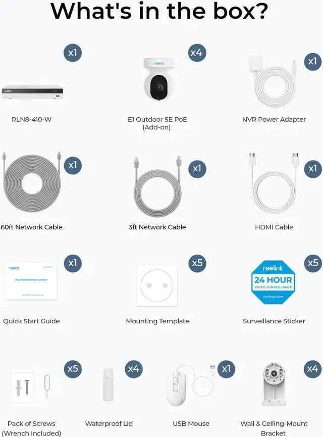 Alt view image 7 of 7 - Reolink RLK8-800PT4 PoE PT Outdoor Surveillance System 4K Color Night Vision 360° Coverage with Auto Tracking Human/Vehicle/Animal Detection 8-Channel 2TB NVR 24/7 Recording