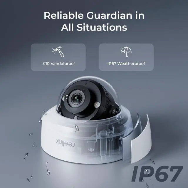 Alt view image 6 of 7 - REOLINK RLC-540A 2pcs Cameras Outdoor PoE Camera, 5MP Turret Surveillance Camera, 2.8mm Lens, 130° Diagonal, IK10 Vandal Proof, Smart Detection, Color Night Vision, 2-Way Audio, IP67 Weatherproof