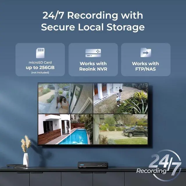 Alt view image 4 of 7 - REOLINK RLC-540A 2pcs Cameras Outdoor PoE Camera, 5MP Turret Surveillance Camera, 2.8mm Lens, 130° Diagonal, IK10 Vandal Proof, Smart Detection, Color Night Vision, 2-Way Audio, IP67 Weatherproof