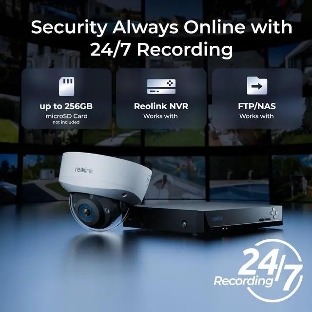 Alt view image 4 of 7 - REOLINK RLC-1240A 2pcs First 12MP Vandalproof PoE Security Camera,145° Wide Viewing Angle, Featuring Color Night Vision, Two-Way Audio, Smart Person/Vehicle/Animal Detection, IP67 Weatherproof