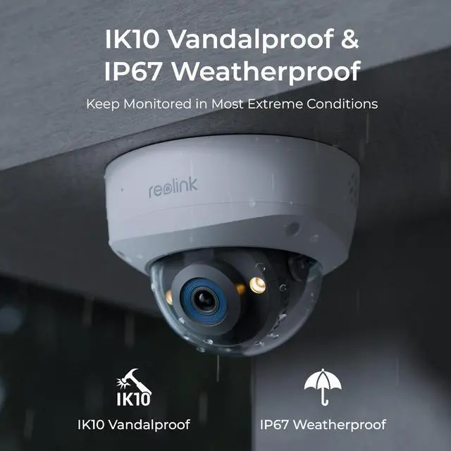 Alt view image 3 of 7 - REOLINK RLC-1240A 2pcs First 12MP Vandalproof PoE Security Camera,145° Wide Viewing Angle, Featuring Color Night Vision, Two-Way Audio, Smart Person/Vehicle/Animal Detection, IP67 Weatherproof