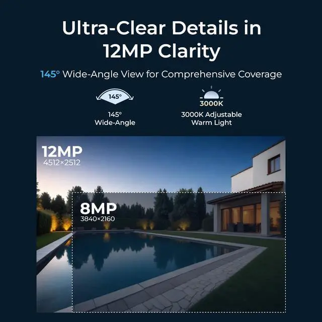 Alt view image 5 of 7 - REOLINK RLC-1240A 2pcs First 12MP Vandalproof PoE Security Camera,145° Wide Viewing Angle, Featuring Color Night Vision, Two-Way Audio, Smart Person/Vehicle/Animal Detection, IP67 Weatherproof