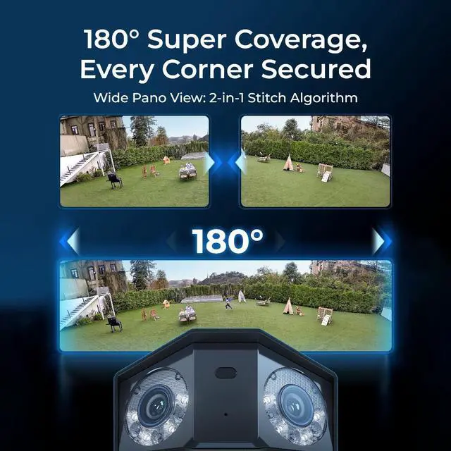 Alt view image 2 of 7 - REOLINK Duo 3 PoE 2pcs 16MP 8K UHD Dual-Lens PoE Security Camera with 180° Panoramic View, Motion Track, F1.6 Color Night Vision, Person/Vehicle/Animal Detection, Supports 24/7 Recording
