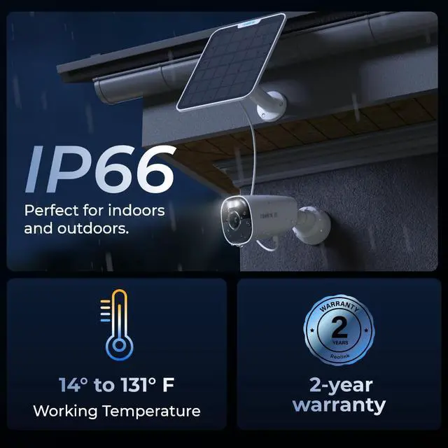 Alt view image 5 of 7 - Reolink Argus Eco Ultra with 6W Solar Panel 2 Smart 4K Standalone Battery Camera with 5/2.4GHz WiFi, Color Night Vision