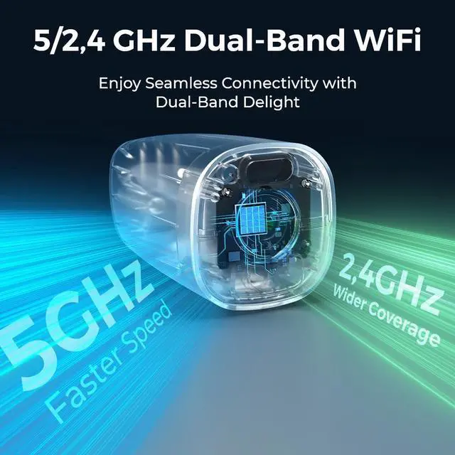 Alt view image 6 of 7 - Reolink Argus Eco Ultra with 6W Solar Panel 2 Smart 4K Standalone Battery Camera with 5/2.4GHz WiFi, Color Night Vision