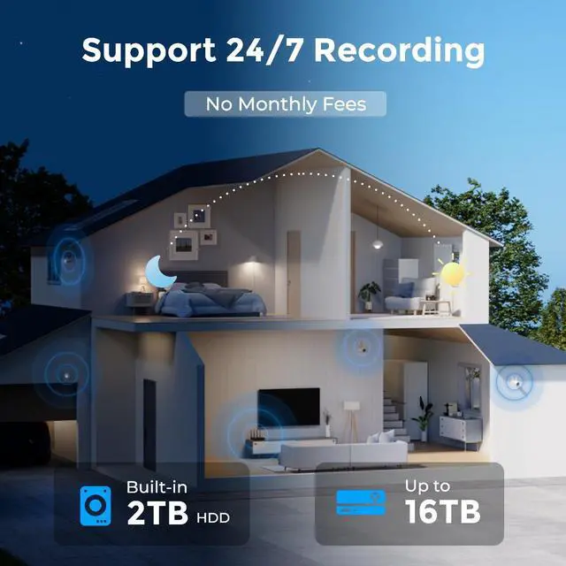 Alt view image 4 of 7 - Reolink 4K Security Kit with Next-Gen Wi-Fi 6, WIFI Security Camera Systems, 12 Channel NVR and 4pcs 4K WIFI Camera