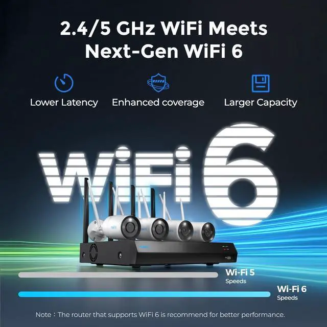 Alt view image 3 of 7 - Reolink 4K Security Kit with Next-Gen Wi-Fi 6, WIFI Security Camera Systems, 12 Channel NVR and 4pcs 4K WIFI Camera