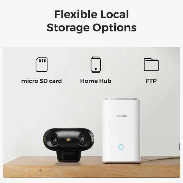 Alt view image 7 of 7 - Reolink Argus 4 Pro with With 6W White Solar Panel 4K Battery Camera ColorX Night Vision, 180° Blindspot-Free View, Outdoor Camera with Dual-Band Wi-Fi 6, Smart AI Detection, Home Hub Compatible Black