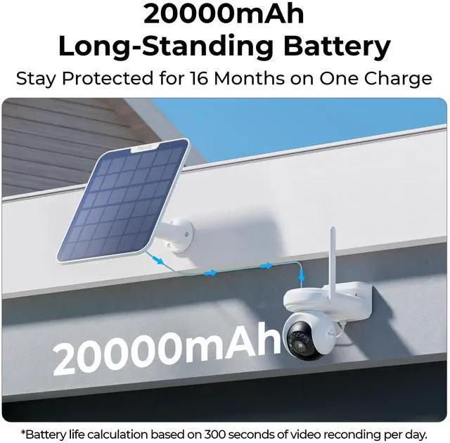 Alt view image 5 of 7 - Reolink Altas PT Ultra - 4K 8MP Wireless Pan & Tilt Long Lasting Solar/Battery Camera with Spotlights, 360° Automatic Tracking, Dual-Band Wi-Fi 6