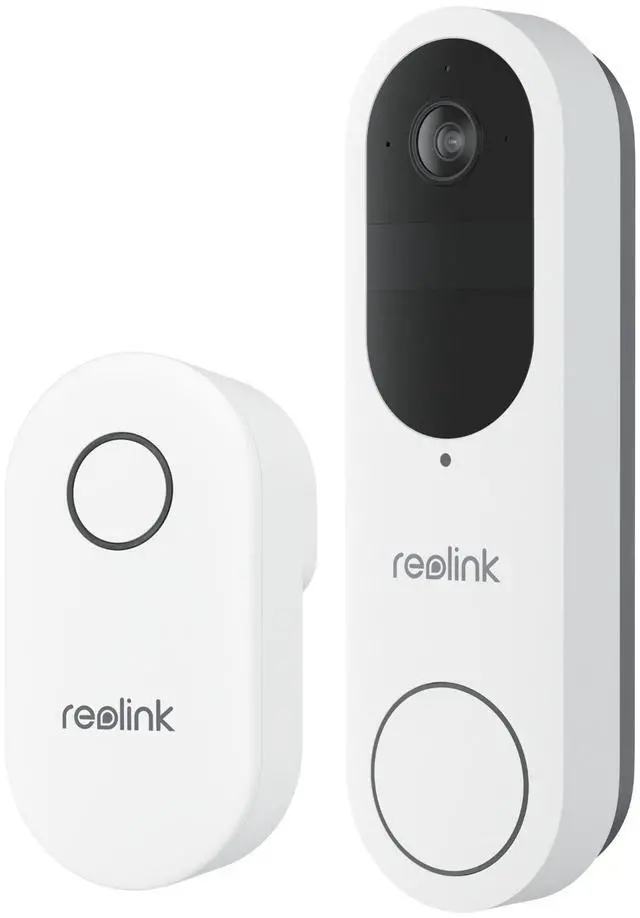 Main image of Reolink Video Doorbell Battery with Chime - 2K Dual-Band Wi-Fi Battery Doorbell with 1:1 Head-to-Toe View, Person/Vehicle/Package Detection, IP65 Weatherproof White