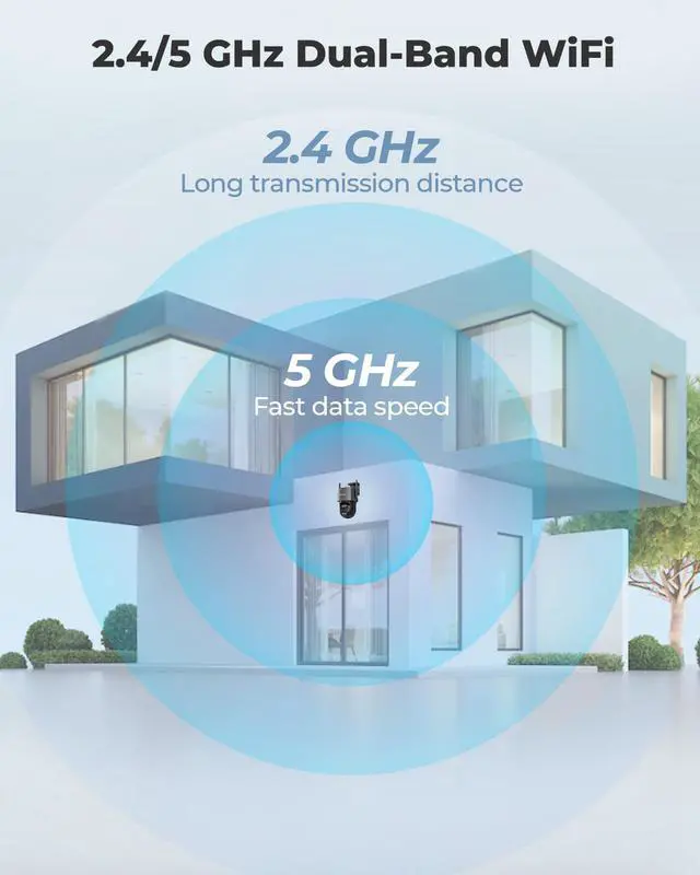 Alt view image 6 of 7 - Reolink 4K 8MP Dual Lens Outdoor Security Camera, PTZ Camera with Auto Tracking, 2.4/5GHz WiFi Smart Person/Vehicle Detection, 6X Hybrid Zoom, Color Night Vision, TrackMix WiFi Gray