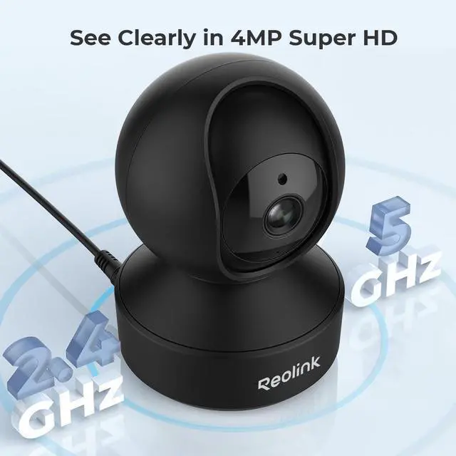 Alt view image 6 of 7 - Reolink E1 Pro 4MP HD  Auto-Tracking Indoor Security Camera, Plug-in 2.4/5 GHz WiFi, Two-way Audio Smart Person/Pet Detect Multiple Storage Options Ideal for Baby Monitor/Pet Camera/Elderly