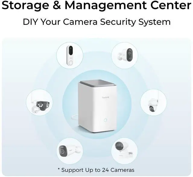 Alt view image 3 of 7 - Reolink Home Hub Pro Wi-Fi 6 Ready Security Center with Built-in 2TB HDD, Centralized Data Management, Encrypted Local Storage, and Support for Up to 24 Reolink Cams