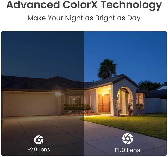 Alt view image 4 of 7 - Reolink 4K PoE Outdoor Security Camera, ColorX Night Vision, 3000K Spotlights, F1.0 Aperture, 1/1.8" Sensor, IP67, ColorX Series Dome