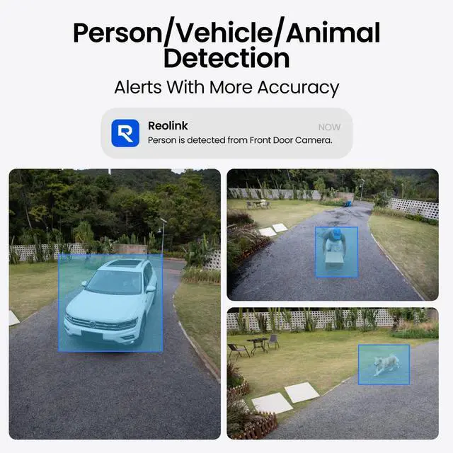 Alt view image 3 of 7 - REOLINK 4K Security Camera Outdoor, 8MP IP PoE Camera with Human/Vehicle Detection, 100Ft IR Night Vision, Work with Smart Home, Time lapse, Up to 256GB SD Card