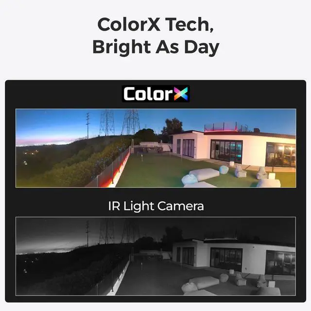 Alt view image 4 of 7 - Reolink Argus 4 Pro with With 6W Black Solar Panel 4K Battery Camera ColorX Night Vision, 180° Blindspot-Free View, Outdoor Camera with Dual-Band Wi-Fi 6, Smart AI Detection, Home Hub Compatible
