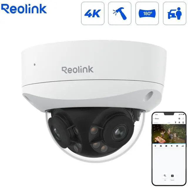 Main image of Reolink Duo 2V PoE 4K 8MP 180° Dual-Lens PoE IP Camera, IK10 Vandal-Proof, Person/Vehicle/Animal Detection, Spotlight Color Night Vision, 2 Way Talk, IP67 Weatherproof