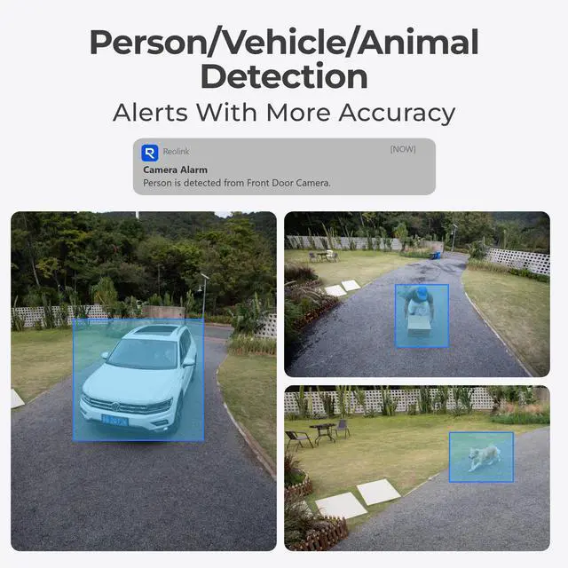 Alt view image 3 of 7 - Reolink 4K Outdoor Security Camera, Smart Human/Vehicle Detection Audio Bullet Work with Google Assistant PoE IP Camera, 256GB Micro SD (not Included) Storage for 24/7 Recording, RLC-810A