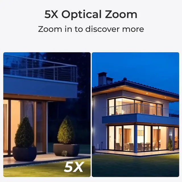 Alt view image 3 of 7 - REOLINK 4K PoE Security Outdoor IP Camera with Human/Vehicle Detection, 5X Optical Zoom, Motion Spotlight, Color Night Vision, Time-Lapse, Two-Way Talk, 256GB SD Card(Not Included) Storage, RLC-811A
