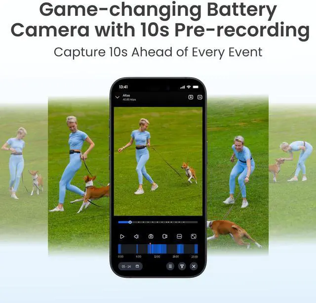 Alt view image 2 of 7 - Reolink 2K 2-Pack Reolink Altas Wireless Battery Outdoor Security Camera, ColorX Night Vision, Wi-Fi 6, 10s Pre-recording, Bullet Camera with 540 days of Battery Life