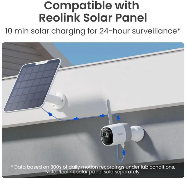 Alt view image 7 of 7 - Reolink 2K 2-Pack Reolink Altas Wireless Battery Outdoor Security Camera, ColorX Night Vision, Wi-Fi 6, 10s Pre-recording, Bullet Camera with 540 days of Battery Life