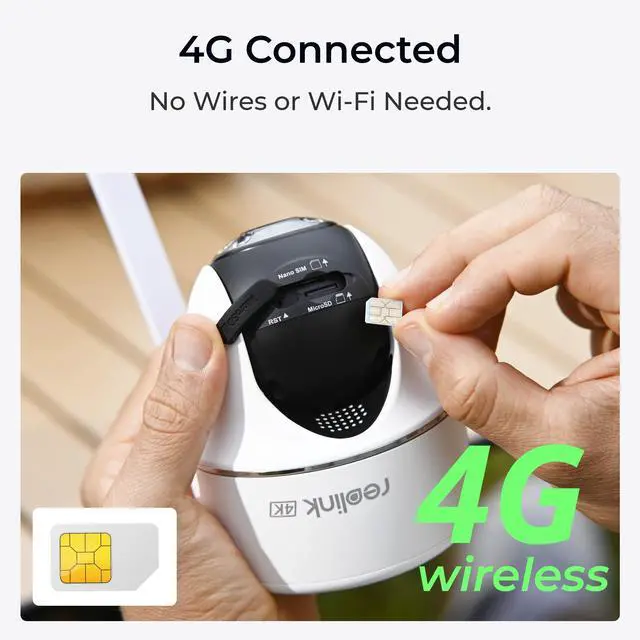 Alt view image 2 of 7 - Reolink 4G LTE Outdoor Security Camera, 4K 8MP, Battery/Solar Power, Pan & Tilt, Go PT Ultra with Solar Panel 2