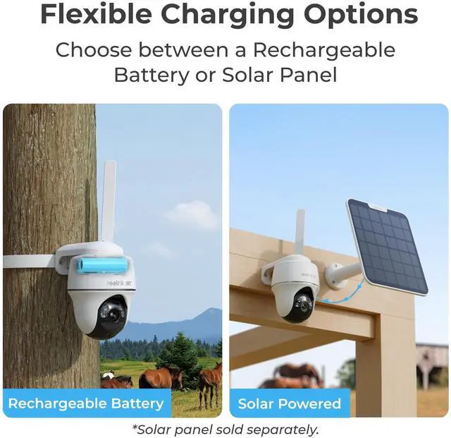 Alt view image 7 of 7 - Reolink 4G LTE Outdoor Security Camera, 4K 8MP, Battery/Solar Power, Pan & Tilt, Go PT Ultra with Solar Panel 2