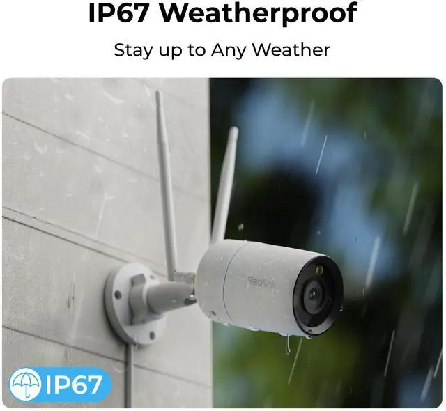 Alt view image 7 of 7 - REOLINK RLC-810WA 4K Wi-Fi 6 Security Camera, 2.4/5GHz WiFi Outdoor Camera, Plug-in Power (DC 12V/1A), Smart Detection, Color Night Vision, Two-Way Talk, 24/7 Recording, IP67 Waterproof