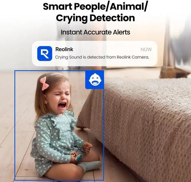 Alt view image 4 of 7 - Reolink Indoor Security Camera, Reolink 5MP HD Plug-in WiFi Camera for Home Security, Dual-Band WiFi, Multiple Storage Options, Motion Alerts, Night Vision, Ideal for Baby Monitor/Pet Camera E1 Pro