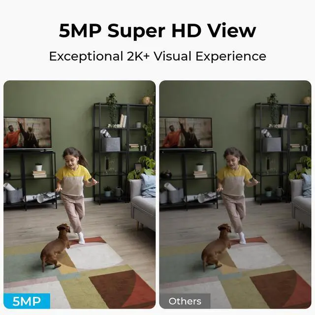 Alt view image 2 of 7 - Reolink E1 Pro 2 Pack 5MP Auto-Tracking 5/2.4G WiFi Indoor Security Camera for Home, Two-way Audio Smart Person/Pet Detect Multiple Storage Options, Ideal for Baby Monitor/Pet/Elderly/Gift