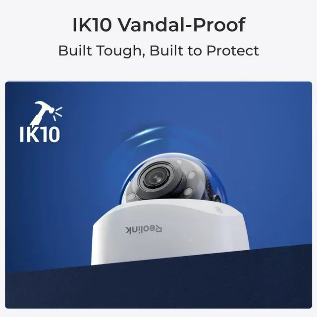 Alt view image 2 of 7 - REOLINK RLC-843A 4K 8MP IK10 Vandalproof PoE Security Outdoor Camera with Spotlights, 5X Optical Zoom, Color Night Vision, Two-Way Talk, IP67, Smart Human/Vehicle/Animal Detection, No PT Supported