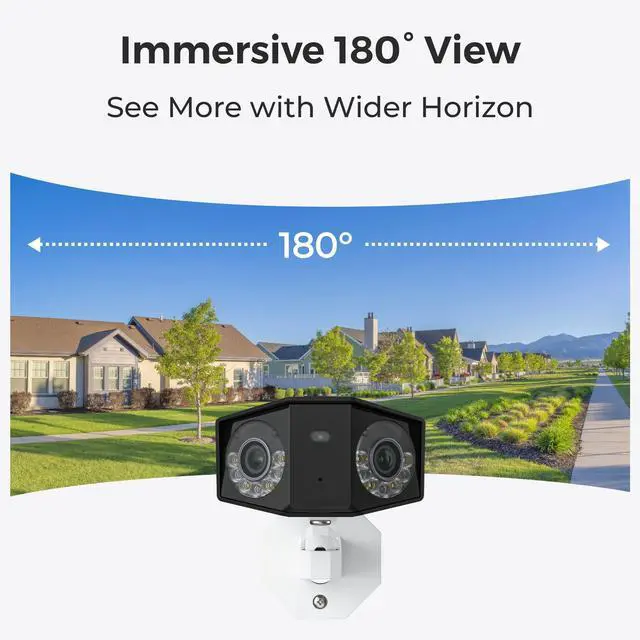 Alt view image 3 of 7 - REOLINK Duo 3 PoE 16MP 8K UHD Dual-Lens PoE Security Camera with 180° Panoramic View, Motion Track, F1.6 Color Night Vision, Person/Vehicle/Animal Detection, Supports 24/7 Recording,