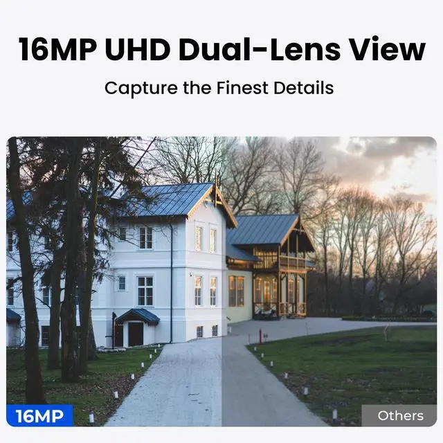 Alt view image 2 of 7 - Reolink Duo 3V PoE 8K 16MP 180° Dual-Lens PoE IP Camera, IK10 Vandal-Proof, Person/Vehicle/Animal Detection, Spotlight Color Night Vision, IP67 Weatherproof