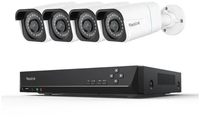 Main image of Reolink 8CH 4K Security Camera System 4pcs 8MP Smart Person/Vehicle Detection Wired Outdoor PoE IP Cameras and 8CH 2TB HDD NVR for 24/7 Recording, Remote Access