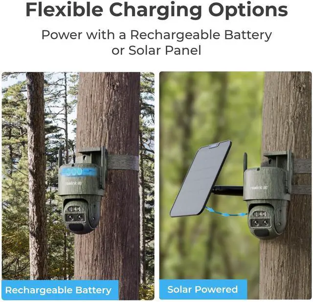 Alt view image 7 of 7 - Reolink TrackMix LTE-C 4G 4K Dual Lens Cellular Trail Security Camera, 4G LTE, Auto Tracking No WiFi Solar Powered Camera with 6X Hybrid Zoom, No-Glow IR, IP66 for Wildlife