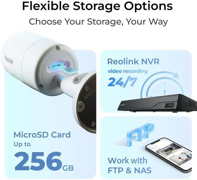 Alt view image 6 of 7 - Reolink CX810 ColorX 4K 8MP PoE IP Camera 4K Ultra HDR Spotlight True Full-Color Night Vision F1.0 Super Aperture with Person/Vehicle/Animal Detection 2-Way Audio