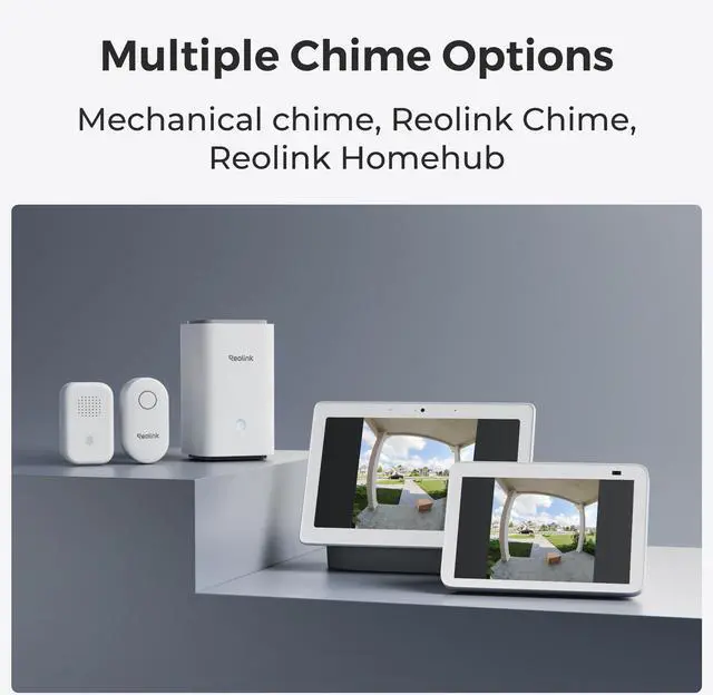 Alt view image 7 of 7 - Reolink Video Doorbell Battery - 2K Dual-Band Wi-Fi Battery Doorbell with 1:1 Head-to-Toe View, Person/Vehicle/Package Detection, IP65 Weatherproof White