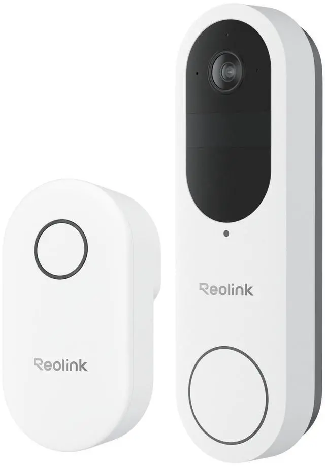 Main image of Reolink Video Doorbell Battery with Chime - 2K Dual-Band Wi-Fi Battery Doorbell with 1:1 Head-to-Toe View, Person/Vehicle/Package Detection, IP65 Weatherproof White
