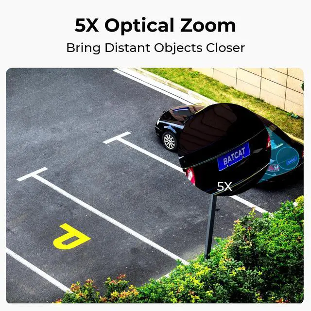 Alt view image 3 of 7 - Reolink RLC-823S1 4K 8MP PoE Camera 360° Auto-Tracking with 5X Optical Zoom Color Night Vision Person/Vehicle/Animal Detection IP66 Weatherproof Pan Tilt Camera