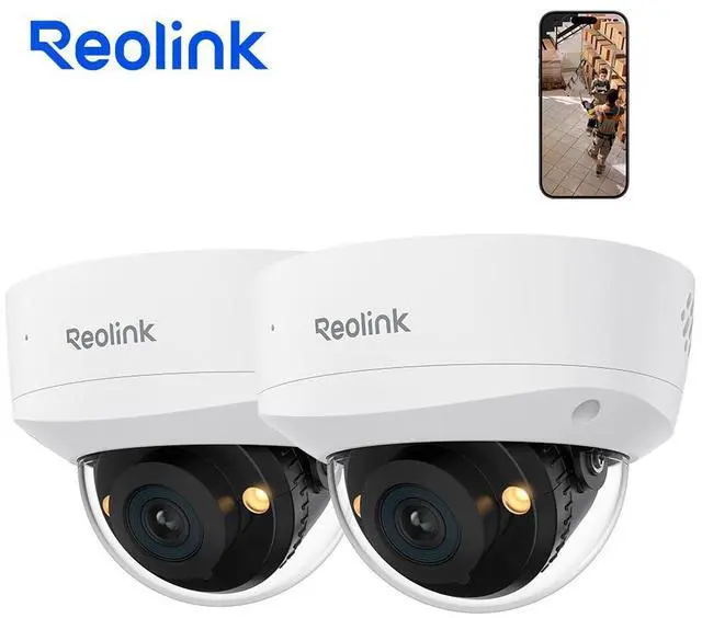 Main image of REOLINK RLC-1240A 2pcs First 12MP Vandalproof PoE Security Camera,145° Wide Viewing Angle, Featuring Color Night Vision, Two-Way Audio, Smart Person/Vehicle/Animal Detection, IP67 Weatherproof