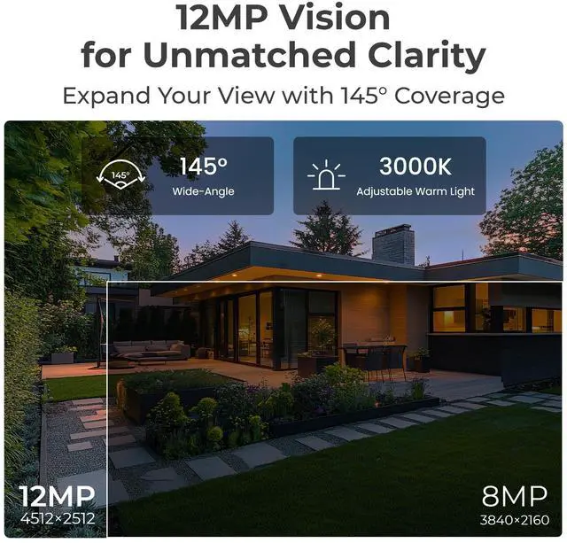 Alt view image 2 of 7 - REOLINK RLC-1240A 2pcs First 12MP Vandalproof PoE Security Camera,145° Wide Viewing Angle, Featuring Color Night Vision, Two-Way Audio, Smart Person/Vehicle/Animal Detection, IP67 Weatherproof