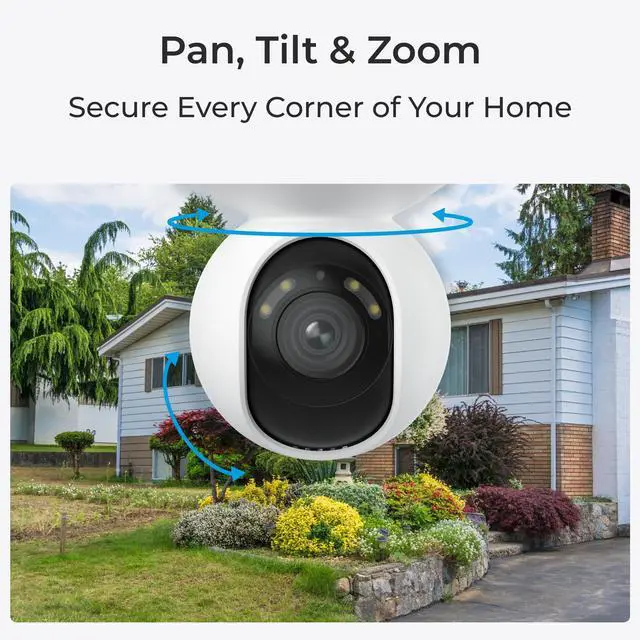 Alt view image 3 of 7 - Reolink 4K UHD WiFi 6 Camera, 3X Optical Zoom, Auto Tracking, Light&Siren 2-Way Alarms, Color Night Vision E1 Outdoor Pro