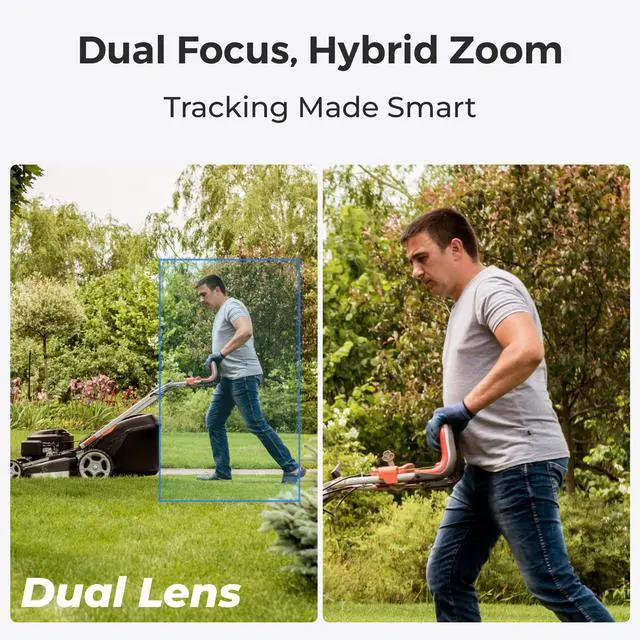 Alt view image 3 of 7 - Reolink 4K 8MP Dual Lens Outdoor Security Camera, PTZ Camera with Auto Tracking, 2.4/5GHz WiFi Smart Person/Vehicle Detection, 6X Hybrid Zoom, Color Night Vision, TrackMix WiFi